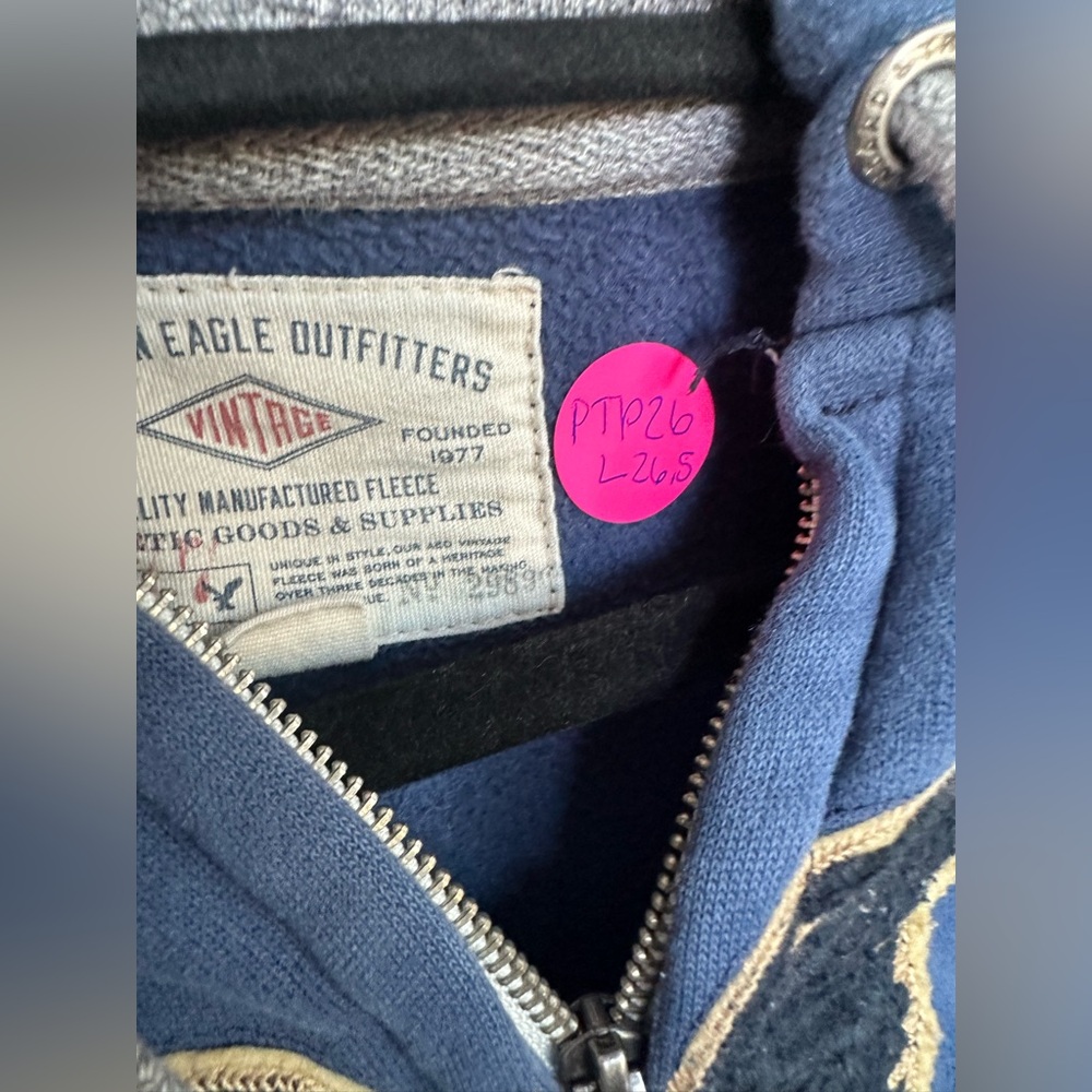 American Eagle Outfitters Zip-Up Fleece Lined Waffle-Knit Hood 2014 - Picture 10 of 11